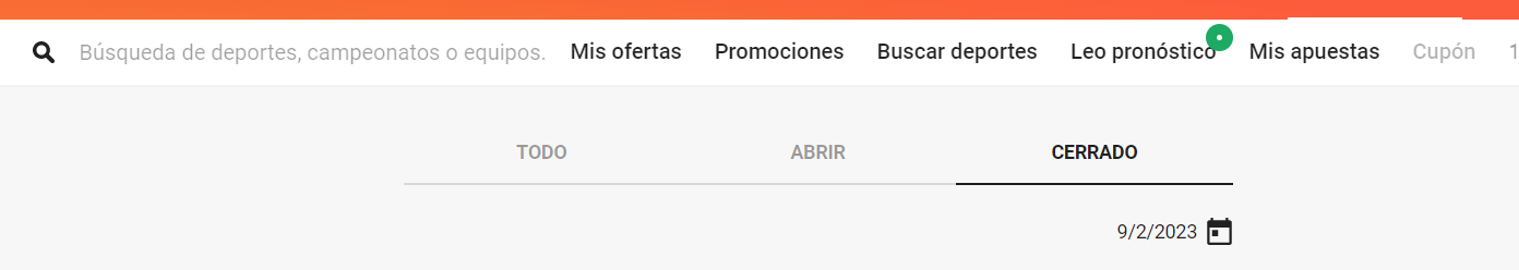 Mi historial de apuestas