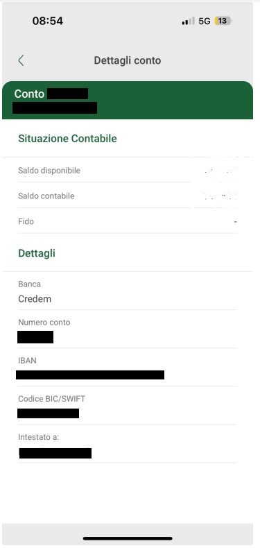 Prova di titolarità per Credem